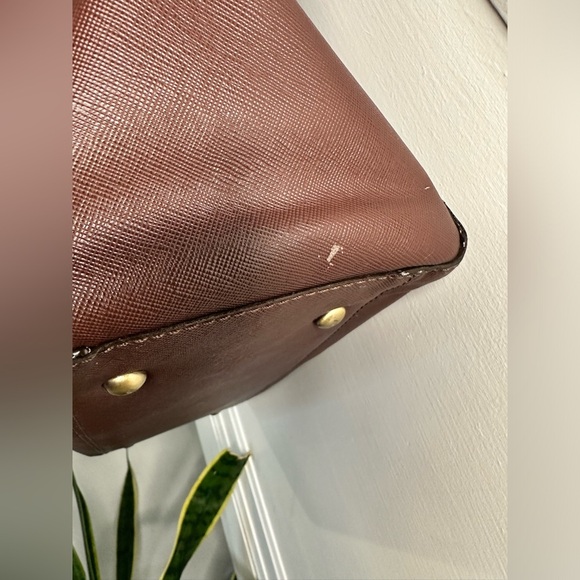 Oryany Daphne Tall Mixed Leather Tote Bag brown suede - Picture 6 of 16